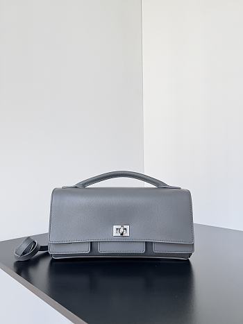 Colestore Balenciaga Bel Air Small Clutch On Strap in Gray 26.9x13.9x5.3cm