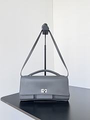 Colestore Balenciaga Bel Air Small Clutch On Strap in Gray 26.9x13.9x5.3cm - 4