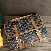 Colestore Goyard Belvedere Messenger Goyardine MM Black Tan 28x20x7.5cm - 3