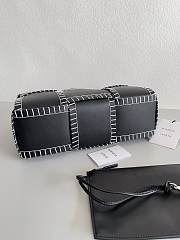 Colestore Bottega Veneta Arco Small Intrecciato Leather Tote Bag in Black 30x20x11.5cm - 6