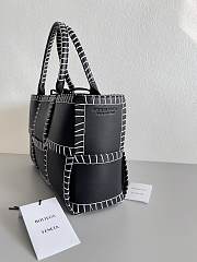 Colestore Bottega Veneta Arco Small Intrecciato Leather Tote Bag in Black 30x20x11.5cm - 3