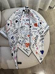 Colestore Chanel 25P Coco Love Silk Scarf 90x90cm - 1