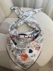 Colestore Chanel 25P Coco Love Silk Scarf 90x90cm - 6