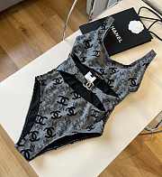 Colestore Chanel One Piece Swimwear Gray - 1