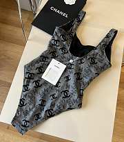 Colestore Chanel One Piece Swimwear Gray - 2