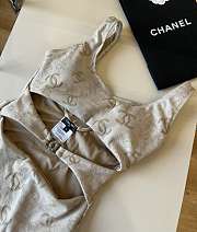 Colestore Chanel One Piece Swimwear Beige - 4