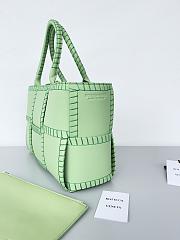  Colestore Bottega Veneta Arco Small Intrecciato Leather Tote Bag in Green 30x20x11.5cm - 4