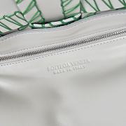 Colestore Bottega Veneta Overlock Stitched Cassette Bag in White Green 23x15x5.5cm - 6