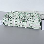 Colestore Bottega Veneta Overlock Stitched Cassette Bag in White Green 23x15x5.5cm - 5
