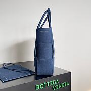 Colestore Bottega Veneta Medium Intreccio Denim Arco Tote Bag 40x10x28cm - 6