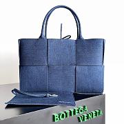 Colestore Bottega Veneta Small Intreccio Denim Arco Tote Bag 28x14x24.5cm - 1