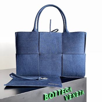 Colestore Bottega Veneta Small Intreccio Denim Arco Tote Bag 28x14x24.5cm