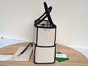 Colestore Bottega Veneta Arco Linen Canvas Tote Bag Natural/Black Unique 36.5x24x13cm - 6
