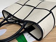 Colestore Bottega Veneta Arco Linen Canvas Tote Bag Natural/Black Unique 36.5x24x13cm - 2