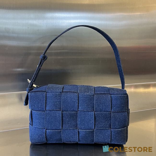 Colestore Bottega Veneta Cassette Intrecciato Denim bag 28x14x10cm - 1