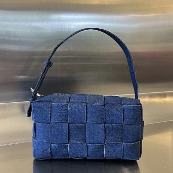 Colestore Bottega Veneta Cassette Intrecciato Denim bag 28x14x10cm