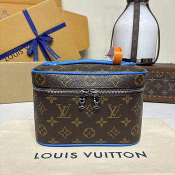 Colestore Louis Vuitton Nice BB Monogram Macassar Canvas Blue 20x12x13.5cm