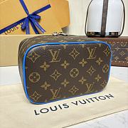 Colestore Louis Vuitton Nice BB Monogram Macassar Canvas Blue 20x12x13.5cm - 5