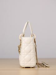 Colestore Dior Mini Lady Dior Bag Latte Cannage Lambskin 17 x 15 x 7 cm - 3