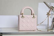 Colestore Dior Mini Lady Dior Bag Blush Pink Cannage Lambskin 17 x 15 x 7 cm - 3