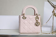 Colestore Dior Mini Lady Dior Bag Blush Pink Cannage Lambskin 17 x 15 x 7 cm - 4