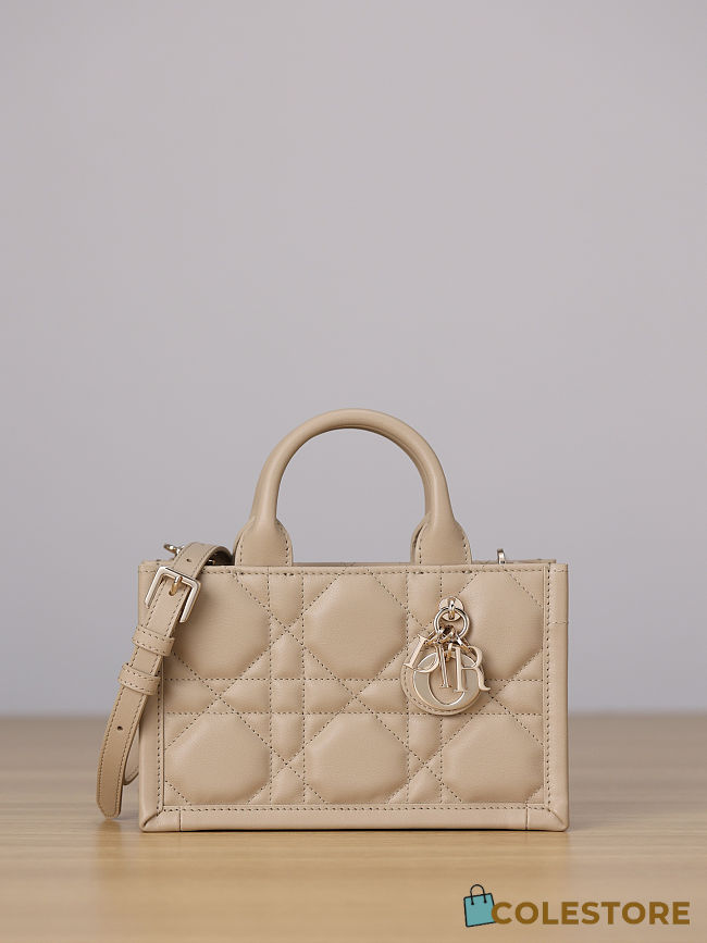 Colestore Dior Mini Dior Book Tote Powder Beige Macrocannage Calfskin 21.5 x 13 x 7.5cm - 1