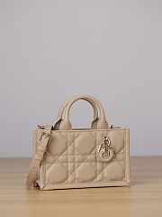 Colestore Dior Mini Dior Book Tote Powder Beige Macrocannage Calfskin 21.5 x 13 x 7.5cm - 5