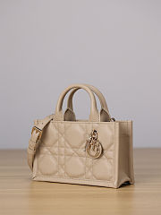 Colestore Dior Mini Dior Book Tote Powder Beige Macrocannage Calfskin 21.5 x 13 x 7.5cm - 4