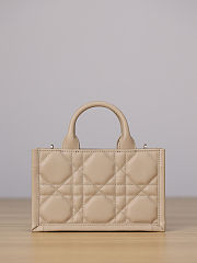 Colestore Dior Mini Dior Book Tote Powder Beige Macrocannage Calfskin 21.5 x 13 x 7.5cm - 3