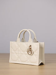 Colestore Dior Mini Dior Book Tote Latte Macrocannage Calfskin 21.5 x 13 x 7.5cm - 5