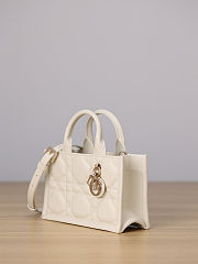 Colestore Dior Mini Dior Book Tote Latte Macrocannage Calfskin 21.5 x 13 x 7.5cm - 3