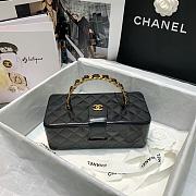 Colestore Chanel Vintage Cosmetic Bag Black 22x10x8.5cm - 1