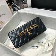 Colestore Chanel Vintage Cosmetic Bag Black 22x10x8.5cm - 5