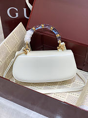 Colestore Gucci Bamboo Diva White Medium Bag 26.6x13x8 cm - 4