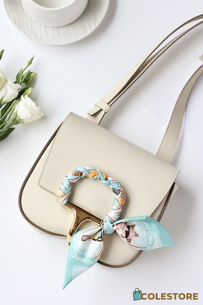 Colestore Hermes Della Cavalleria Mini Bag in Latte Gold Hardware - 1