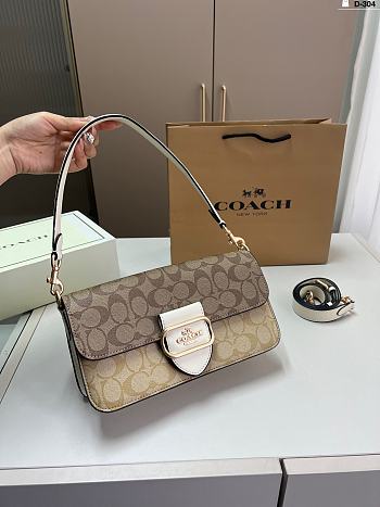 Colestore Coach Morgan Shoulder Bag In Blocked Signature Canvas 26x12cm