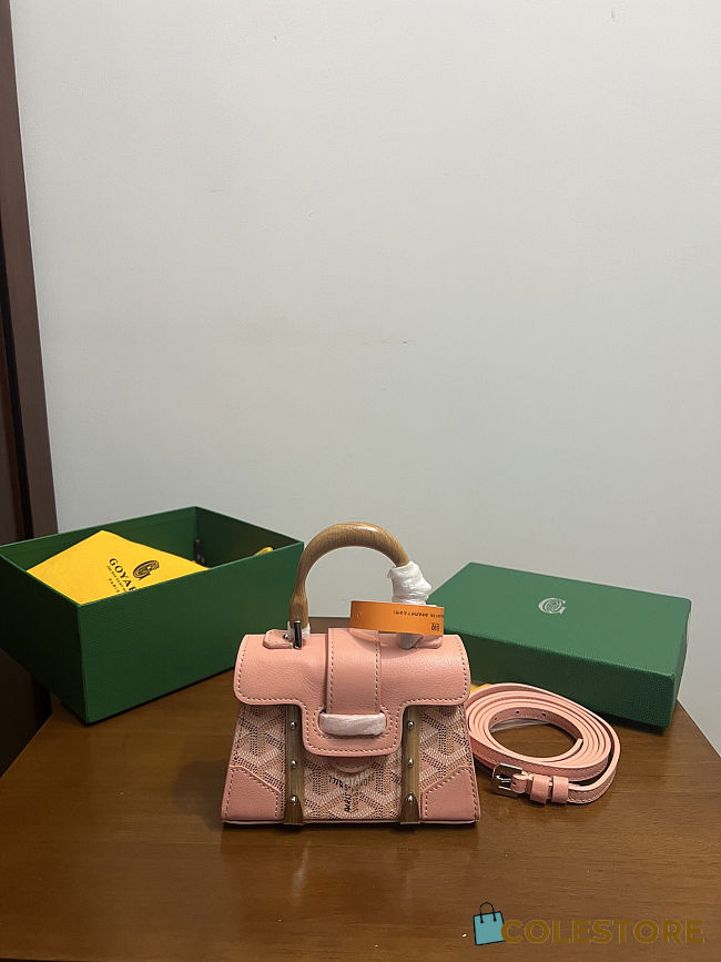 Colestore Goyard Saigon Nano in Pink 11.5 cm x 7 cm x 14.5 cm - 1
