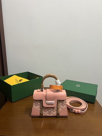Colestore Goyard Saigon Nano in Pink 11.5 cm x 7 cm x 14.5 cm