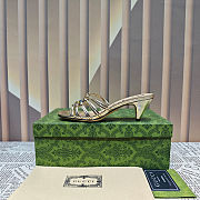 Colestore Gucci Sandals Crystal-Embellished Diamond Buckle in Gold - 1