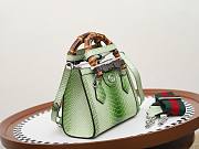 Colestore Gucci Diana Python Small Tote Bag Gradient Green 20x16x10cm - 4