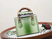 Colestore Gucci Diana Python Small Tote Bag Gradient Green 20x16x10cm - 3