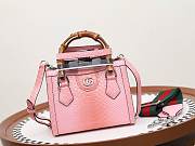 Colestore Gucci Diana Python Small Tote Bag Pastel Pink 20x16x10cm - 1