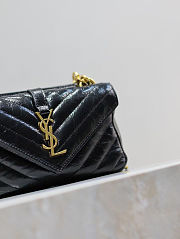 Colestore YSL College Mini In Shiny Leather Black 20×13×3cm - 6