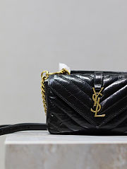 Colestore YSL College Mini In Shiny Leather Black 20×13×3cm - 4