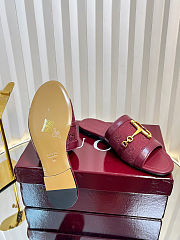 Colestore Gucci Slide Sandal with Horsebit in Red - 3