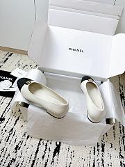 Colestore Chanel White Ballet Flats  - 6