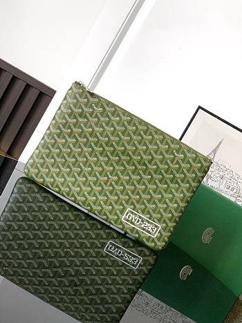 Colestore Goyard Sénat MM Pouch Khaki 30x0.6x20cm