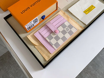Colestore Louis Vuitton Monogram Multi-Function Card Holder in Pink 11.5×8.4cm