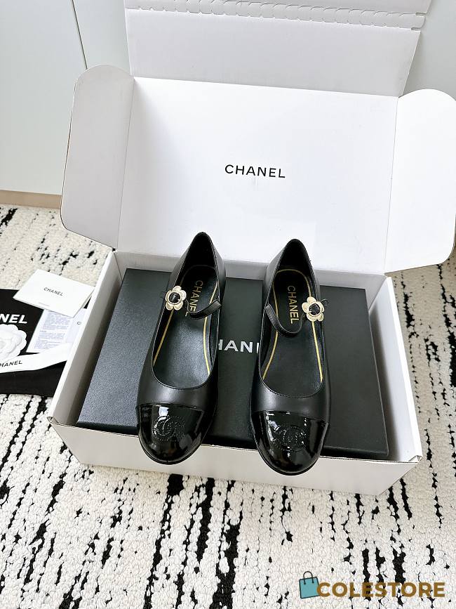 Colestore Chanel 25A Ballet Flats Black - 1