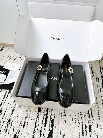 Colestore Chanel 25A Ballet Flats Black